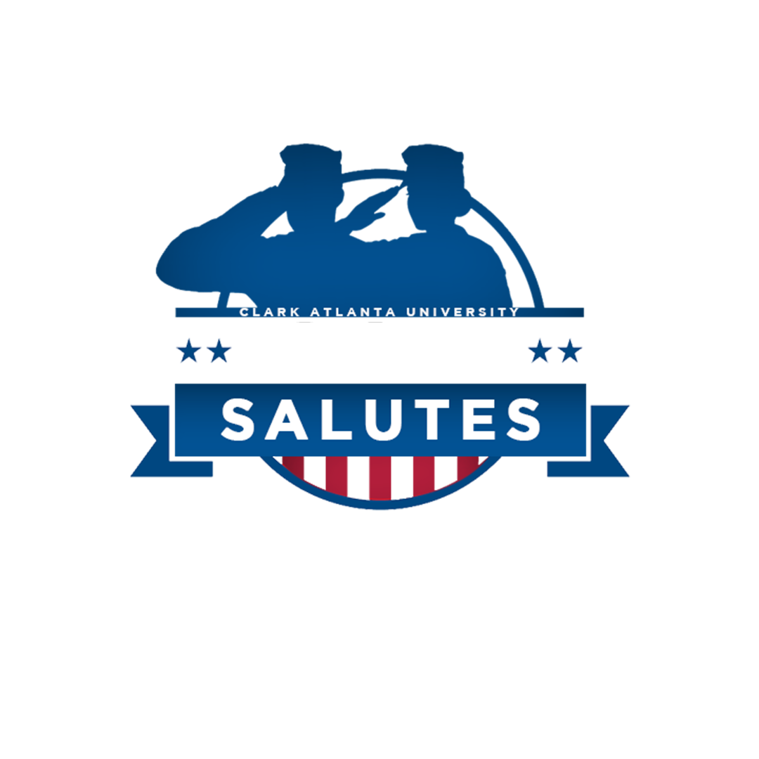 CAU Veterans Day logo with saluting silhouettes.