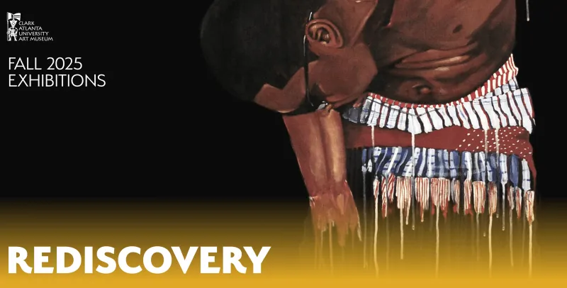 Man bowing with striped outfit against dark background, text reads "Rediscovery".