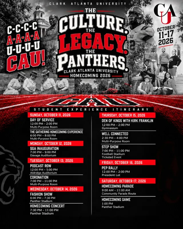 Student Events for Homecoming Schedule