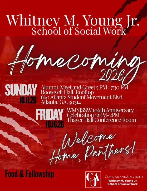 School of Social Work Homecoming 2026 flyer