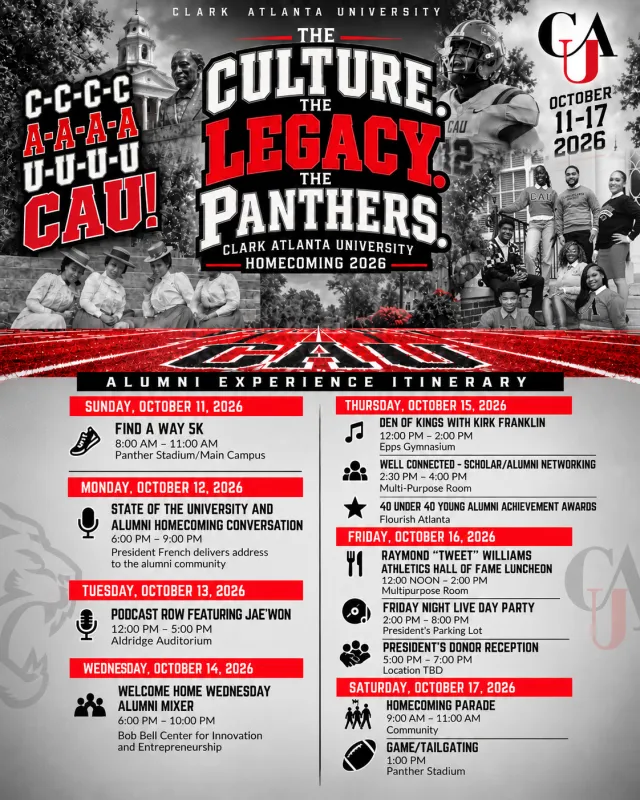 Alumni Events for Homecoming Schedule