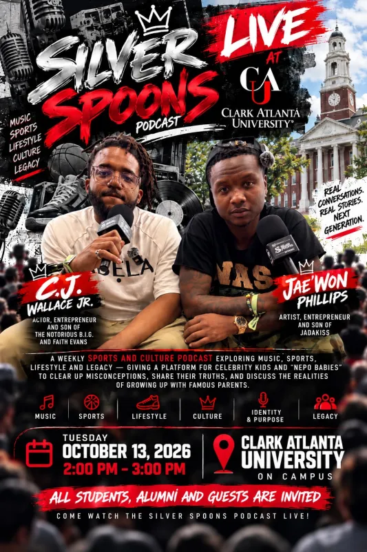 Silver spoon podcast flyer 2026 homeconming