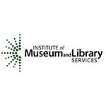 Institute of Museum and Library Services logo with green dotted pattern.