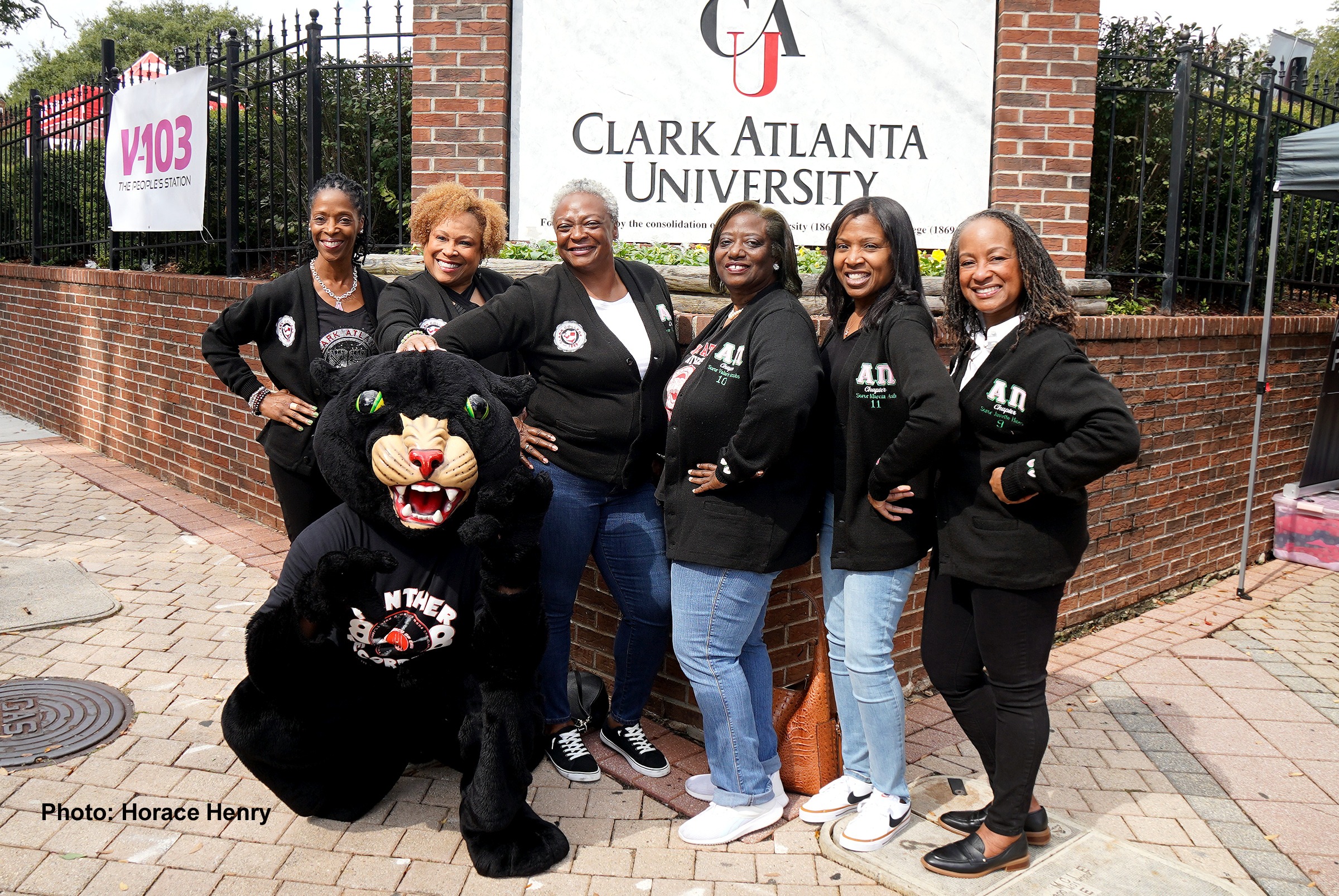 CAU homecoming group shot with Panther